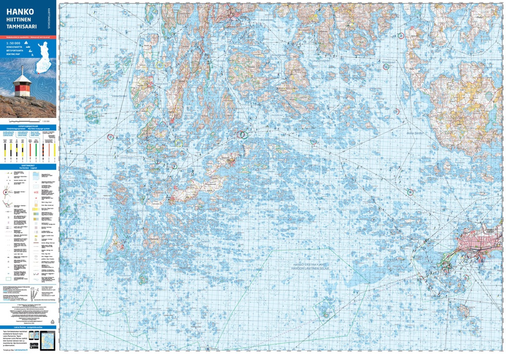 Hanko Hiittinen Tammisaari, veneilykartta 1:50000