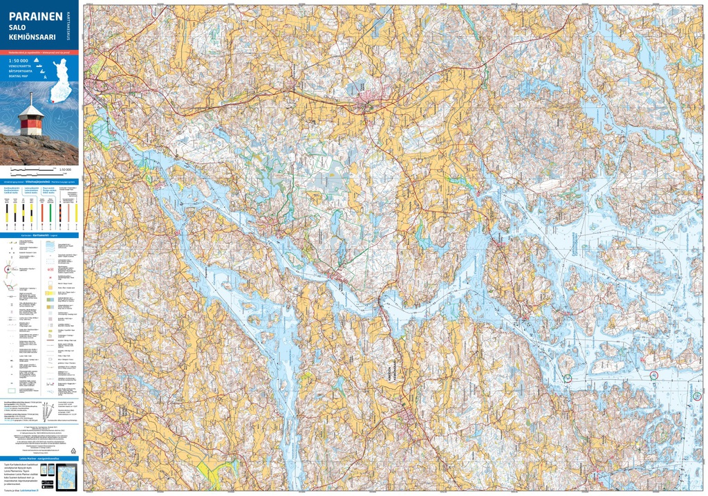 Parainen Salo Kemiönsaari, veneilykartta 1:50 000