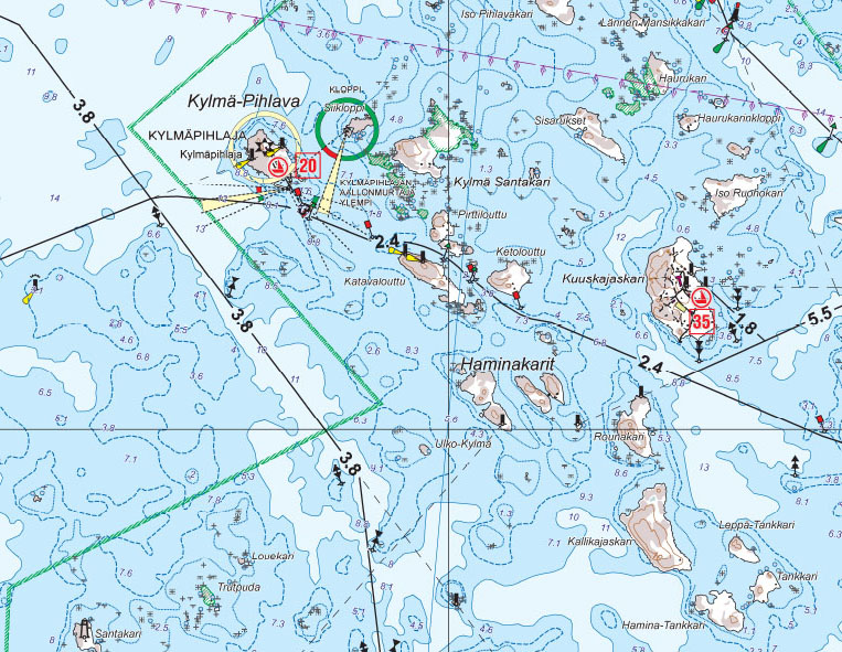 Rauma Pori Pyhäranta, veneilykartta 1:50 000