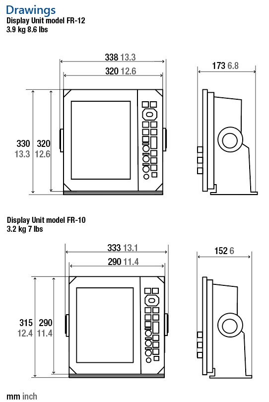 Furuno FR-10 värinäytöllinen 10,4 tuuman tutka NavNet antenneille