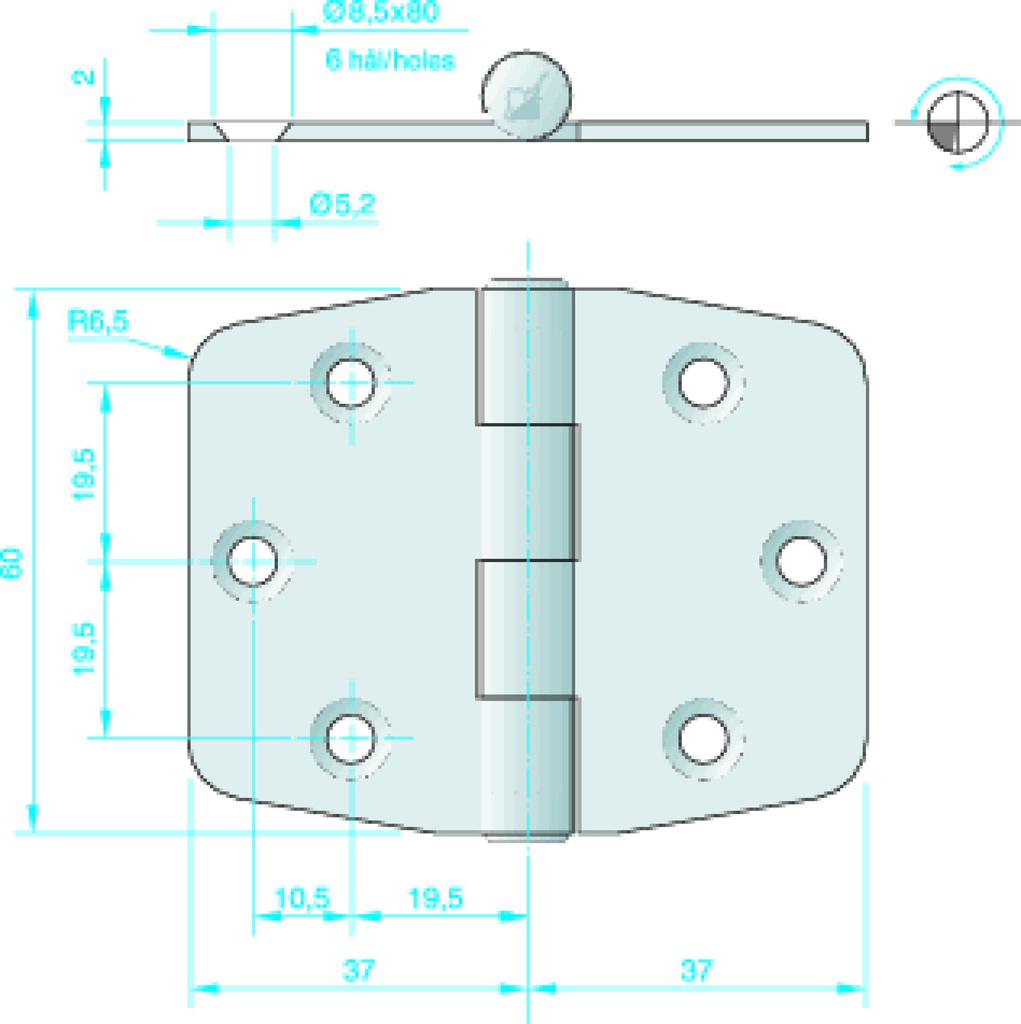 Sarana 60x74mm