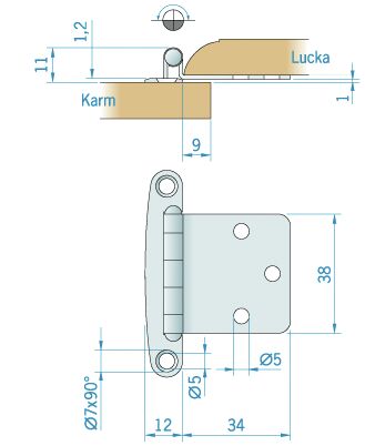 Sarana RST 46 x 38mm