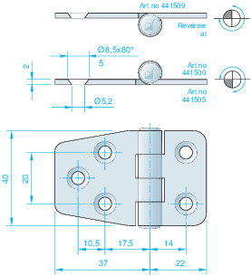 Sarana 40x59mm AISI316 441509