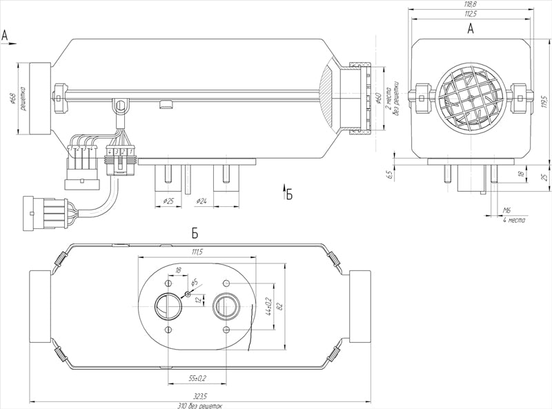 Autoterm  - Air 4D  Diesellämmitin 12V,  Suomi veneasennussarjalla, silent pump,  Comfort Control