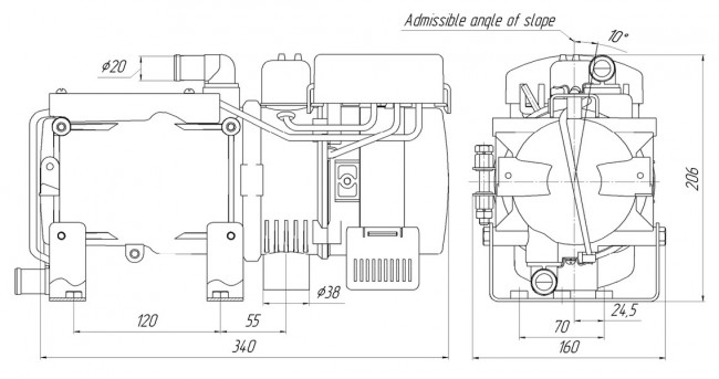 Autoterm Flow 14TC 12V diesellämmitin 14,5kW