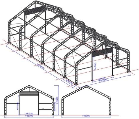 Ranch Premium 9,15 x 18,3 x 6,1 m 900g halli