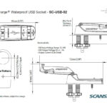 Scanstrut vesitiivis USB latauspistoke 12-24V