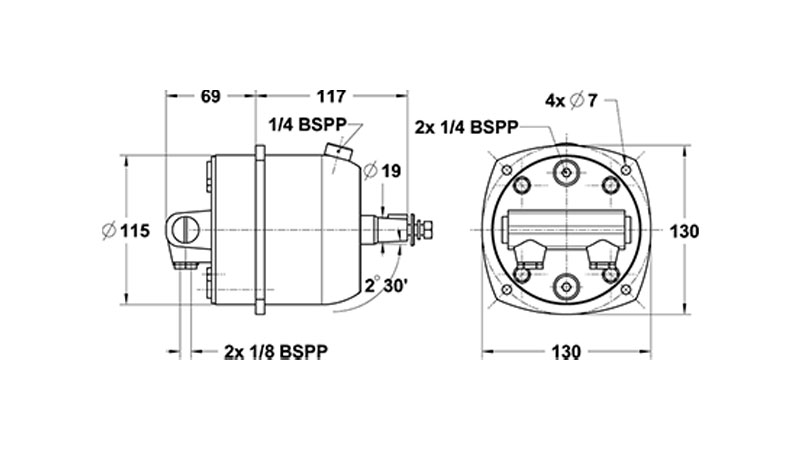 L&S Hydrauliohjauspumppu 20 HB takaiskuventtiilillä  