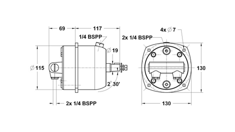 L&S Hydrauliohjauspumppu 20 HB takaiskuventtiilillä ¼ BSPP 