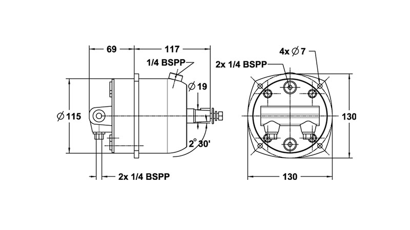 L&S Hydrauliohjauspumppu 30 HB takaiskuventtiilillä  