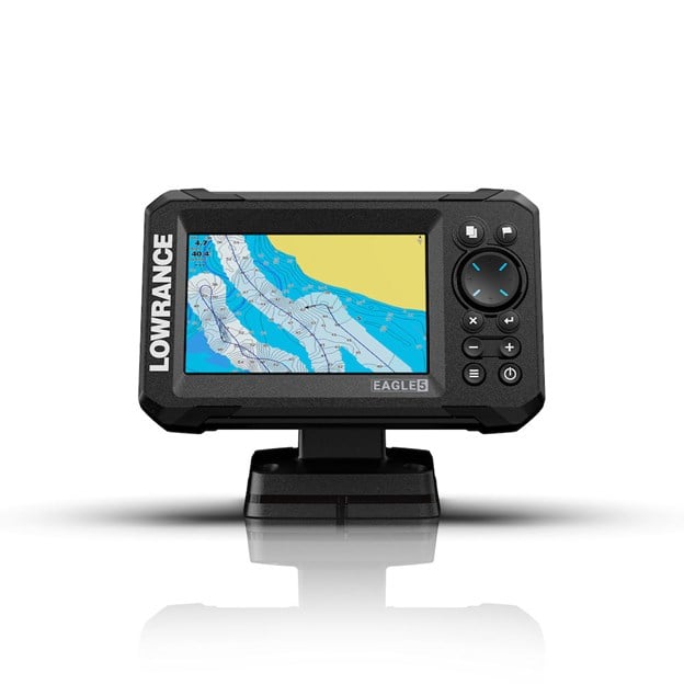 Lowrance Eagle 5" kaikuplotteri, IPS näyttö, MED/HI CHIRP/83/200/DSI, GPS, ilman anturia