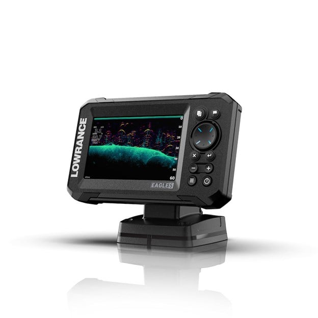 Lowrance Eagle 5" kaikuplotteri, IPS näyttö, MED/HI CHIRP/83/200/DSI, Splitshot HD anturi