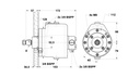 L&S Hydrauliohjauspumppu 70 CT ilman takaiskuventtiiliä - dble bearing - square front plate