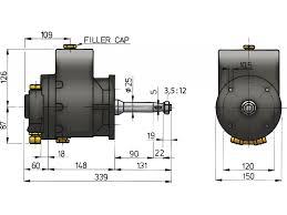 VETUS Hydrauliohjauspumppu MTP191, sisältää liittimet Ø 18 mm