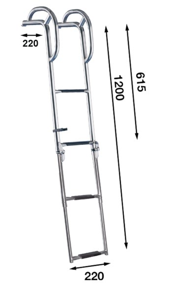 Båtsystem keulatikas kädensijalla 1200 MM