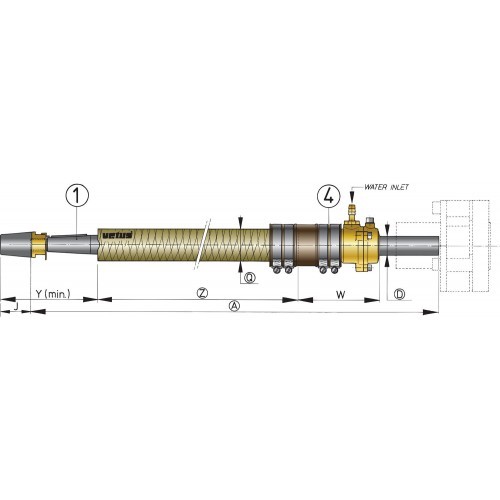 Vetus Lasikuituvannasputki perälaakerille 40 mm, pit. 500 mm