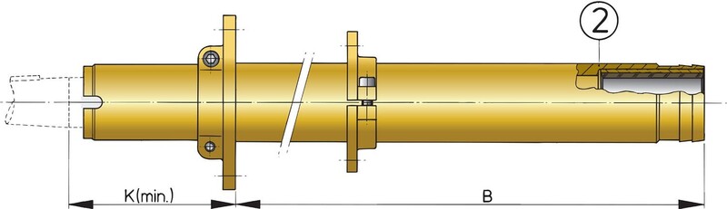 Vetus toinen laakeri vannasputkelle 25 mm