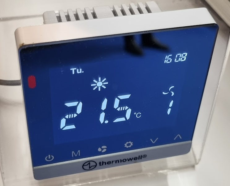 Thermowell COMEDE WiFi ohjaustaulu