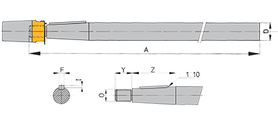 Lisähinta Vetus 45mm potkuriakselille per 500 mm (yli 1000 mm)