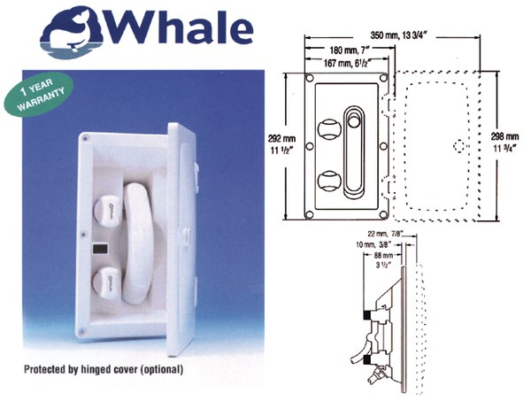 Whale Avotilan suihku kannella.