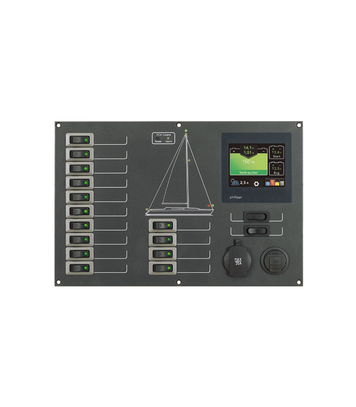 Philippi sähkötaulu STV236 BTM2 akku ja tankkimonitorilla
