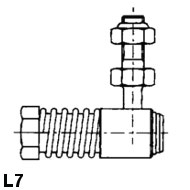 Ultraflex kaapelinpääte, kulmanivel L-7