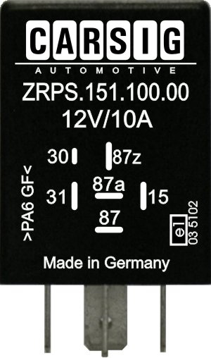 ZRPS.151.100.00 Säädettävä veto/päästö/impulssirele 12V 10/15A