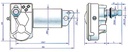 [9514041111] Tuulilasinpyyhkijän moottori  Roca, säädettävä  45°, 60°, 80° ja 110°