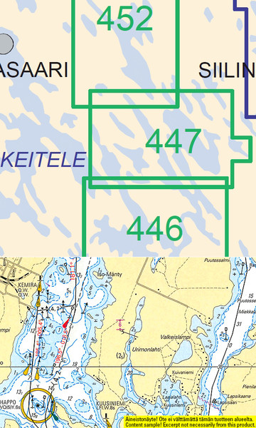 Sisävesikartta 447, Konnevesi - Virmasvesi