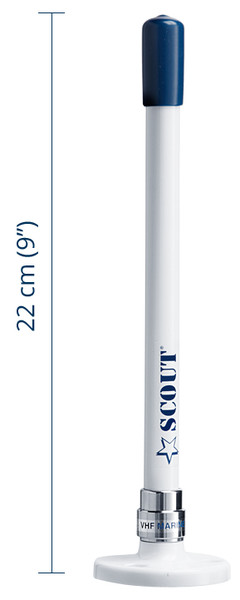 Scout KS-10, irrotettava VHF-antenni, pituus 22 cm