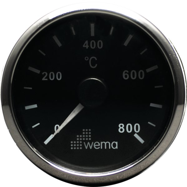 WEMA pyrometri 0-800 AS, musta/RST kehys