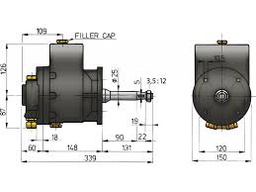 [MTP191B] VETUS Hydrauliohjauspumppu MTP191, sisältää liittimet Ø 18 mm