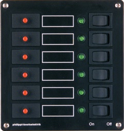 [020001060] Philippi sähkötaulu STV106 6:lla kytkimellä