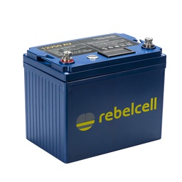 [12050AVREUA] Rebelcell Li-Ion akku, 12V50A (632 Wh). Paino n. 3.9kg. Jännite/varausnäyttö
