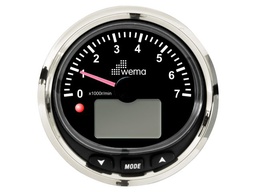 [21352159] WEMA Silverline  Kierroslukumittari 7000RPM  NMEA2000  Musta