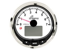 [21352158] WEMA Silverline Kierroslukumittari 7000RPM  NMEA2000  valkoinen