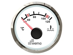 [21352155] WEMA vedenlämpömittari NMEA2000 Silverline valkoinen 52mm