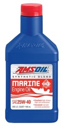 [55-652-001] Amsoil 25W-40 Synthetic-Blend Marine Engine Oil 946ml