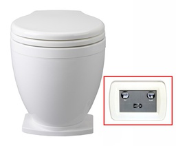 [58500-1012] Jabsco sähköinen vesi WC Lite Flush 12V Käyttökytkimellä