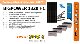 [1320HC] Eurosolar BigPower 1320 HC Aurinkosähköjärjestelmä 230V