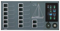 [20022882] Philippi sähkötaulu STV 288-2p 14kpl 10A kaksinapainen sulake PSL monitori ja USB latauspistokkeet