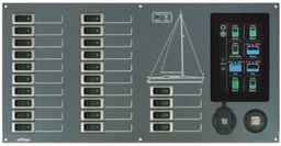 [20022840] Philippi sähkötaulu STV 284 24kpl 10A ja PSL PBUS monitori, ja USB latauspistokkeet