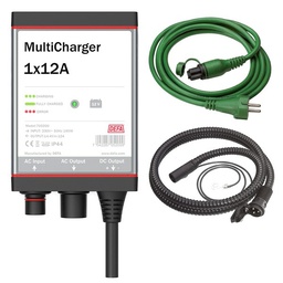 [706252] Defa Multicharger akkulaturisarja 1x12A 12V, liitäntäsarja ja 5m syöttökaapeli